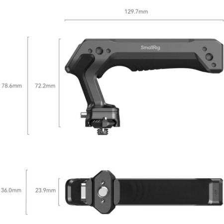 SmallRig 5632 - uchwyt górny, HawkLock H21, Quick Release, szyna NATO H21 - wymiary